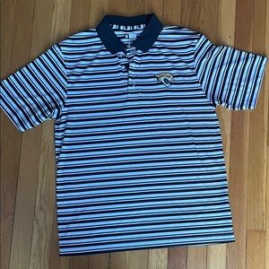 Jacksonville Jaguars NFL Black and White Striped Polo, Size M